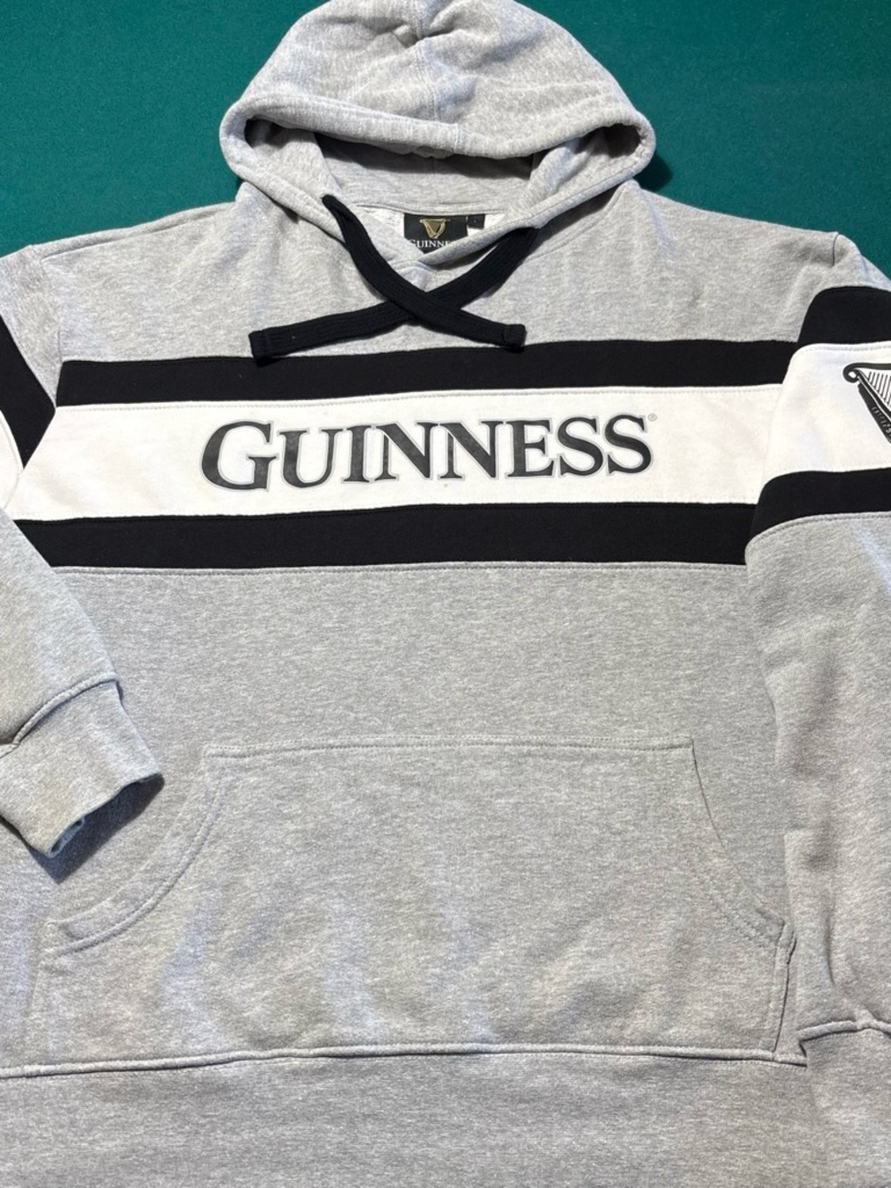 Official Guinness Grey Stripe Hoodie #guinness , L , $21
